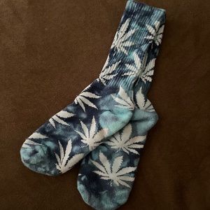 Huf socks green and blue NWOT